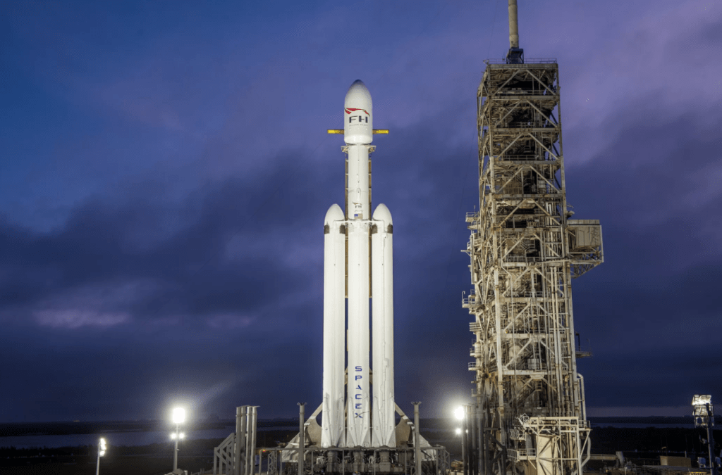 Falcon Heavy on Launch Pad