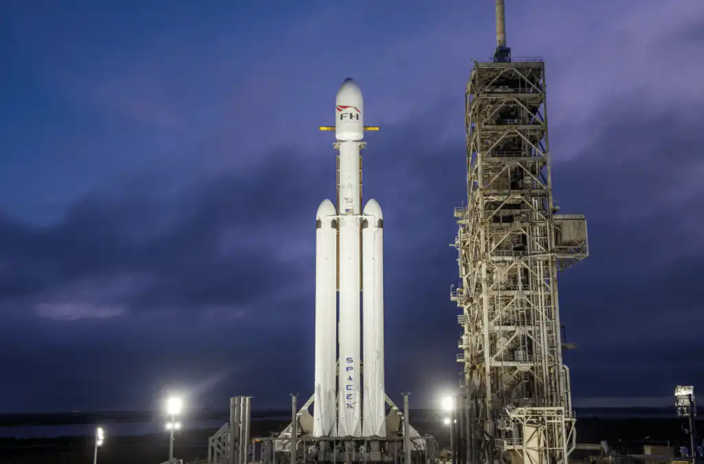 Falcon Heavy on Launch Pad