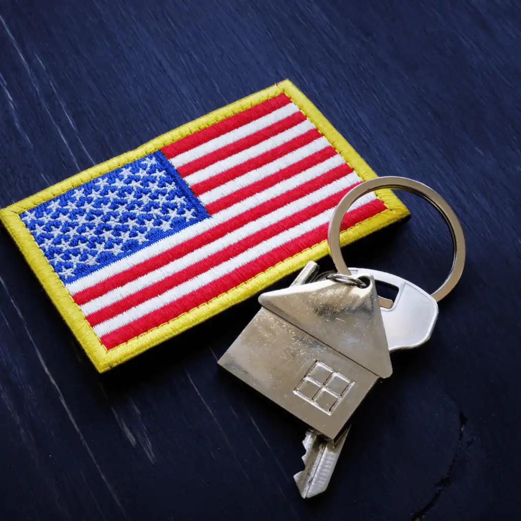 American Flag and key