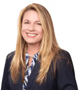 Professional headshot of Yena Morgan, Co-Founder and Owner of Morgan Financial, smiling and wearing a navy blazer.