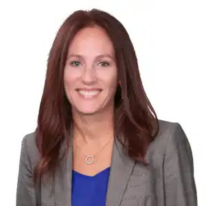 Professional headshot of Shannon Edwards, Loan Officer at Morgan Financial, wearing a gray blazer and blue blouse.