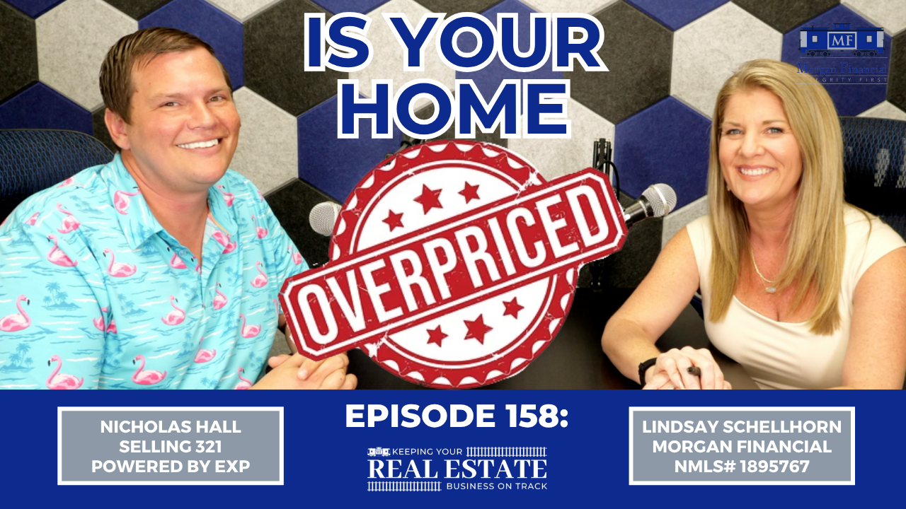 Podcast episode 158 featuring Nicholas Hall and Lindsay Schellhorn discussing if your home is overpriced.