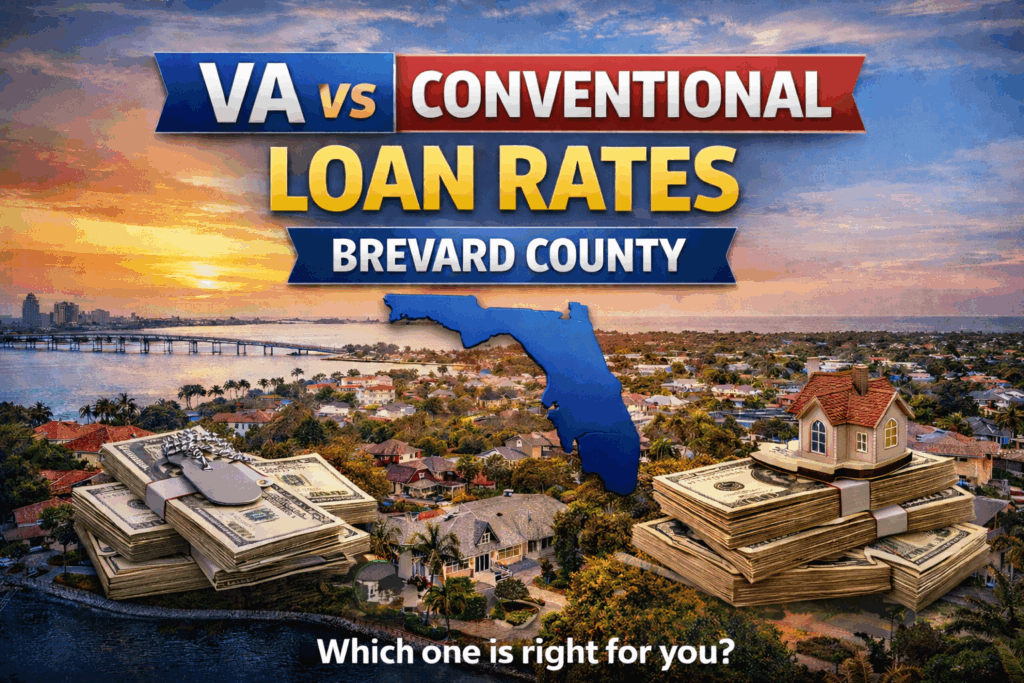 VA vs conventional loan rates in Brevard County for veterans comparing mortgage options