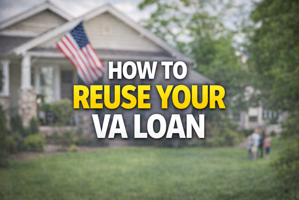 How to reuse your VA loan benefit after selling a home with American flag outside house