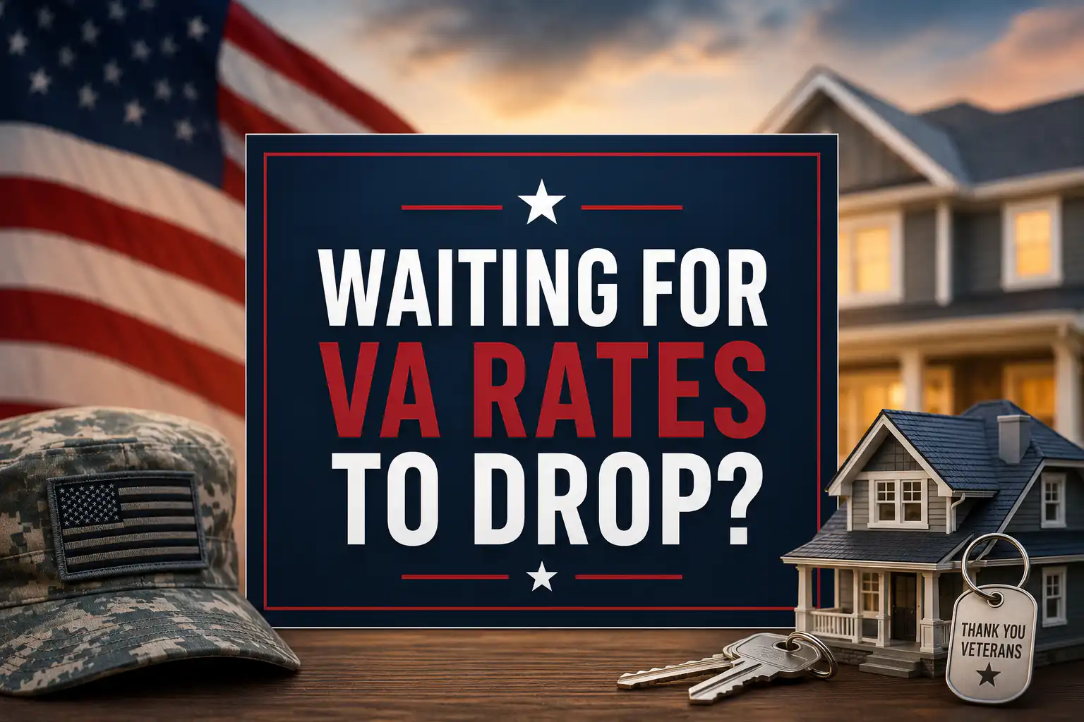 Morgan Financial VA mortgage rates featured image asking veterans if they are waiting for VA rates to drop
