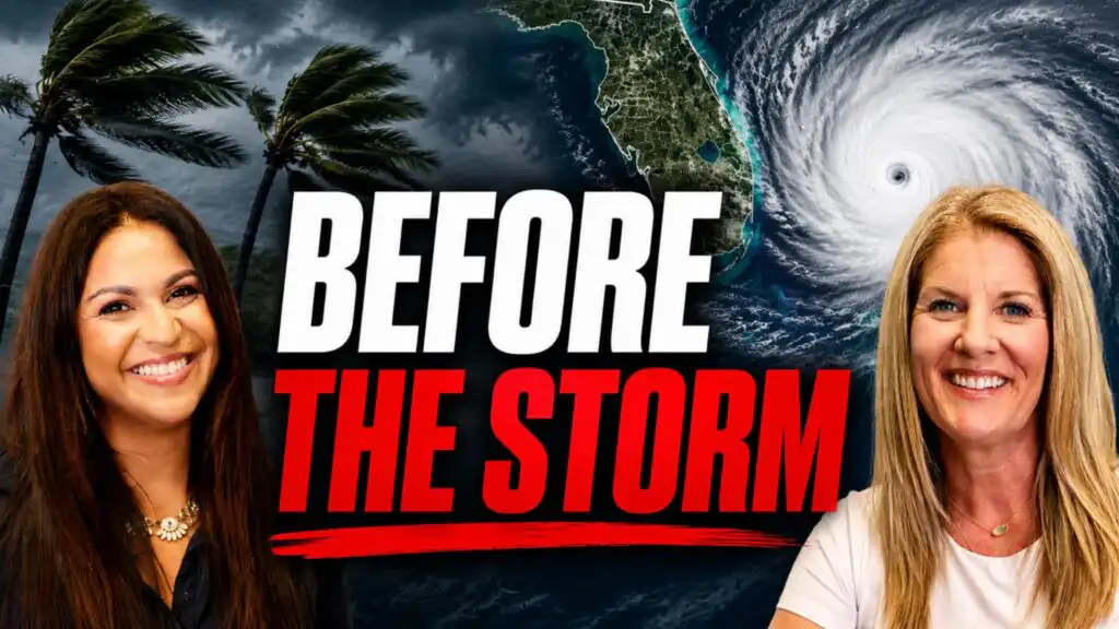 Florida homeowners insurance before hurricane season featuring Angela Dalaq and Lindsay Schellhorn discussing hurricane preparedness, flood insurance, and insurance tips for Brevard County homebuyers.
