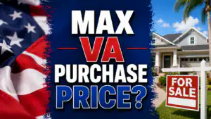 VA purchase price myth thumbnail with American flag, Florida home, and for-sale sign